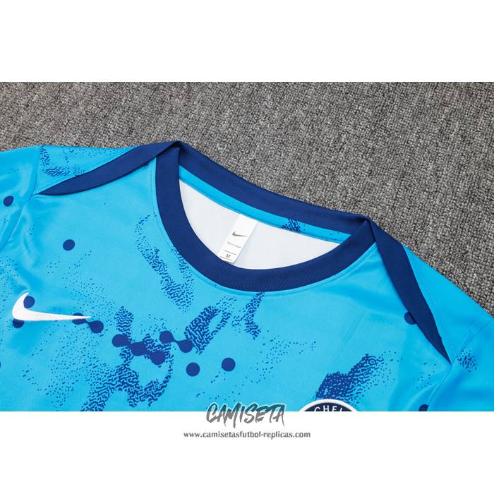 Chandal del Chelsea 2024-2025 Manga Corta Azul - Pantalon Corto
